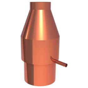 Kupferschornstein - Deflektorhaube mit Ablauf inklusive Mündungsabschluss - doppelwandig - Jeremias DW-FU