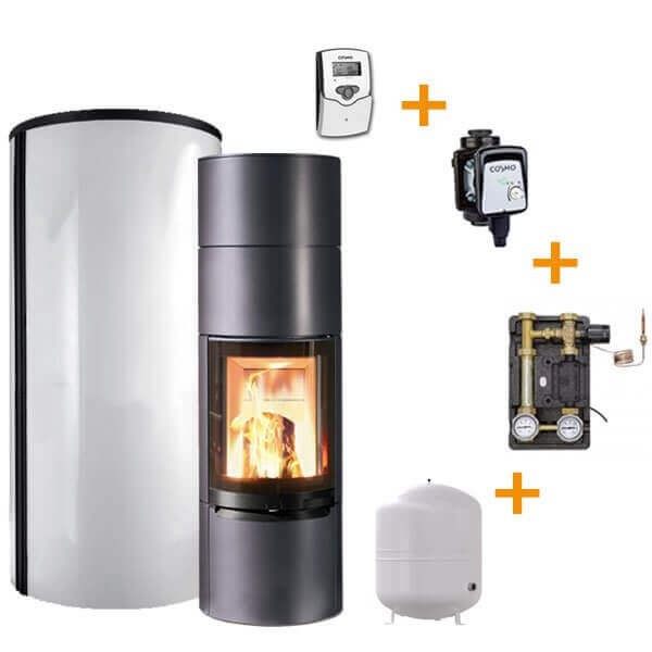 Kaminofen Komplettset wasserführend Spartherm Ambiente A4 H2O 8kW raumluftunabhängig Kaminofen Komplettset wasserführend Spartherm Ambiente A4 H2O 8kW raumluftunabhängig