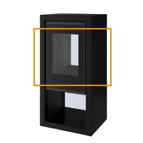 Kaminzubehör Spartherm - eboris 1300 ultra Schwarz (Schamotte Komplettsatz) für Ambiente A8