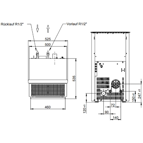 Pelletofen Wodtke Pat water+ 8/10 kW wasserführend