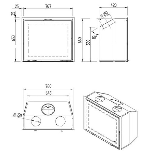 Kamineinsatz M-Design Interra 78 | 12 kW