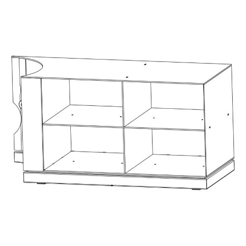 Kaminzubehör Austroflamm - Beistellbox rechts, b = 68,1 cm, h = 41,1 cm
