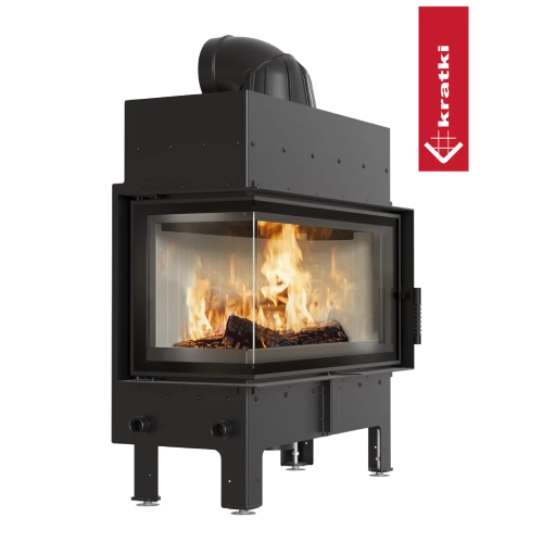 Kamineinsatz Kratki Floki L 12 kW Eckkamin