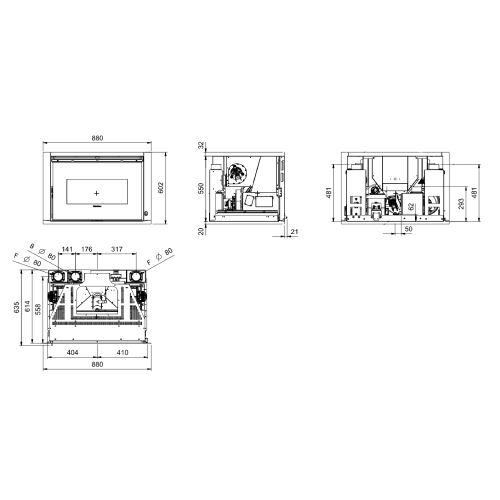 Pellet Kamineinsatz La Nordica Extraflame Comfort P85 Plus 12 kW