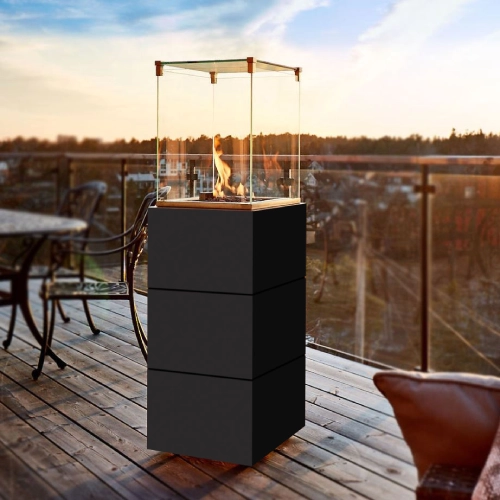 Gartenkamin Neocube-O Q1 Black & White Edition