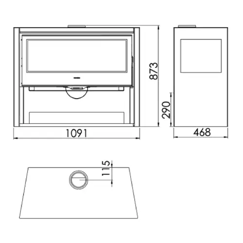 Kaminofen Panadero Allegro 3V 8,2 kW