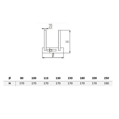 Edelstahlschornstein - Abstandshalter - einwandig - Schiedel Metaloterm ME