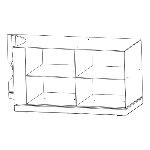 Kaminzubehör Austroflamm - Beistellbox rechts, b = 68,1 cm, h = 41,1 cm