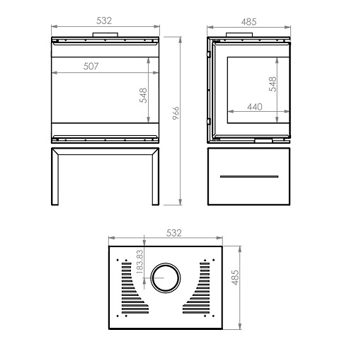 Kaminofen A Caminetti Scandinavian 50 | 9 kW