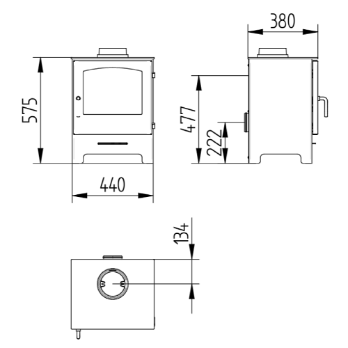 Kaminofen Jydepejsen Country 575 | 5,5 kW