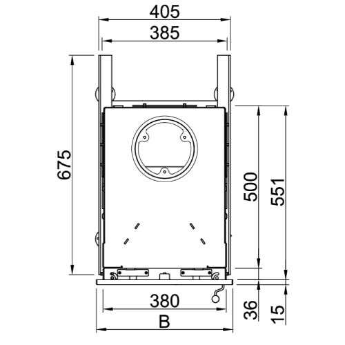 Kachelofeneinsatz Spartherm Renova B-Air für Frontblende 8,8 kW