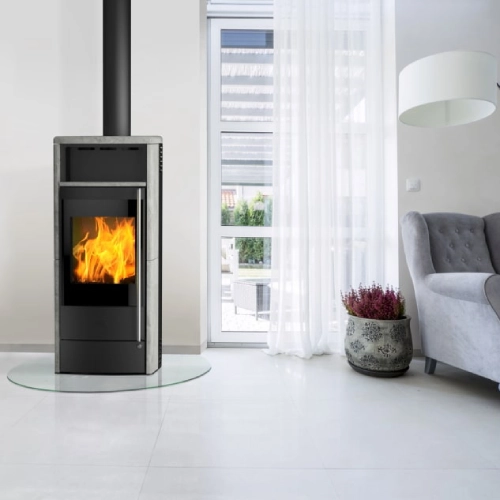 Kaminofen Fireplace Teramo 6 kW Raumluftunabhängig Speckstein