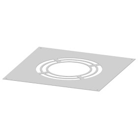 Edelstahlschornstein - Deckenblende für Hinterlüftung, einteilig 1-65° für Jeremias DW-FU