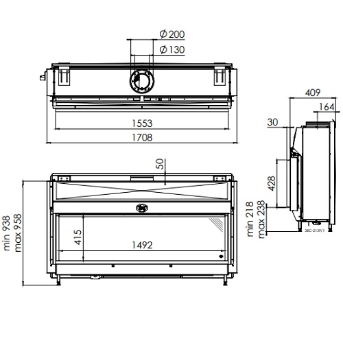 Gaskamin DRU Metro 150XT-41 RCH