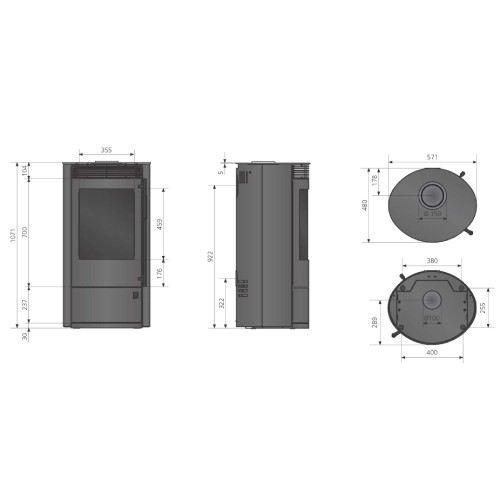 Kaminofen Oranier Arktis 7 | 2.0 pureBLACK 7 kW