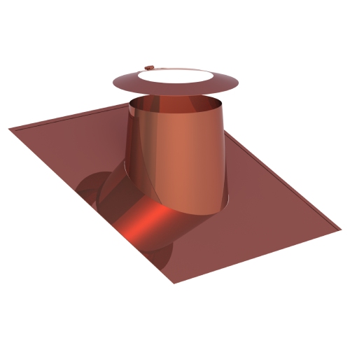 Kupferschornstein - Dachdurchführung 16°-25° mit Wetterkragen für Jeremias DW-FU
