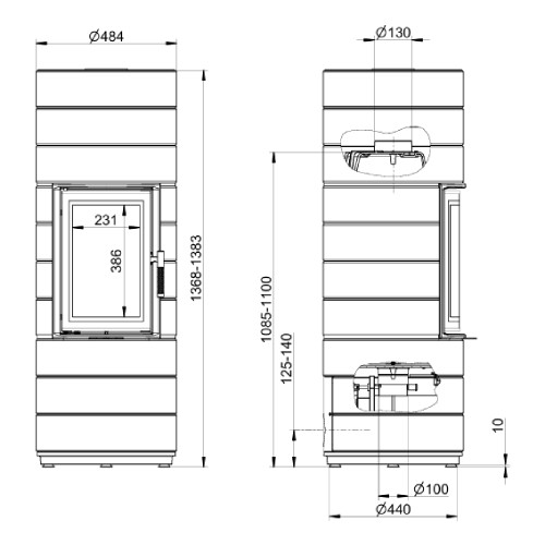 Kaminofen Leda Colona lite 6 kW