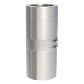 Edelstahlschornstein - Schiebeelement für Verbindungsleitung 320-460 mm - doppelwandig - Jeremias DW-Vision