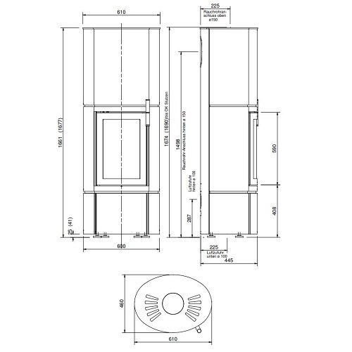 Kaminofen Cera Design Divino tre 7 kW Speicherofen