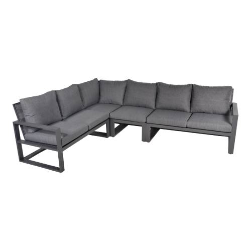 Gartenmöbel Lesli Living Lounge-Eckbank Pina Colada Negro