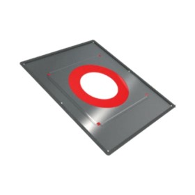 Edelstahlschornstein - Deckenblende mit Dichtung für Dampfsperrenanbindung 0°-20° - Jeremias DW-FU