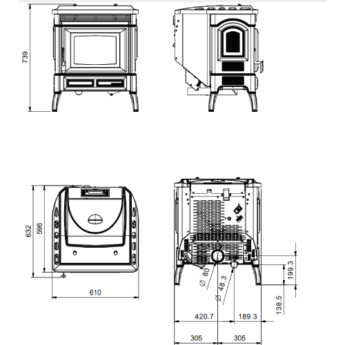 Pelletofen La Nordica Extraflame Teodora Evo 8 kW