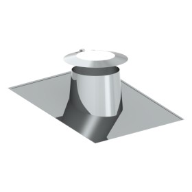 Edelstahlschornstein - Dachdurchführung 5°-15° mit Wetterkragen - Jeremias DW-ECO