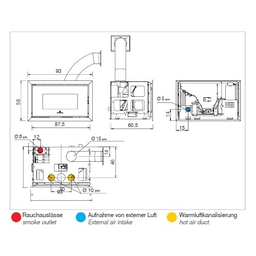 Pellet Kamineinsatz Edilkamin Pellkamin2 12 | 12,6 kW