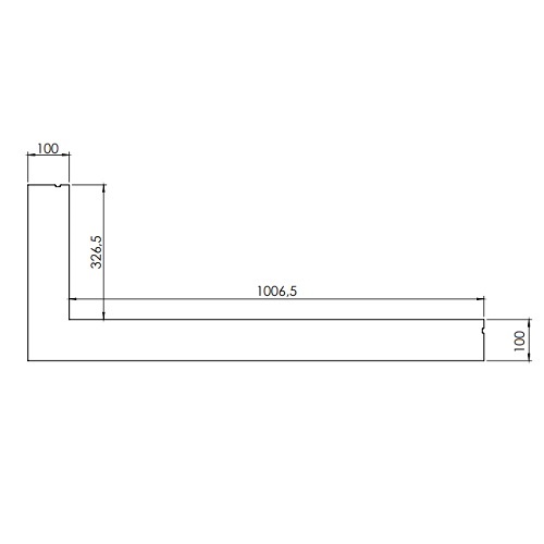 Gaskaminzubehör DRU - Einbaurahmen für Metro 100XT/2-41 RCH (6-seitig, B = 100 mm)