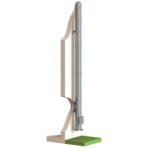 Edelstahlschornstein doppelwandig Ø 150 mm Bausatz - Höhe / Länge 3,0m - Dinak DW5