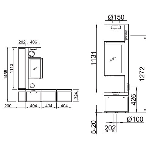 Kaminofen Spartherm Piko Frame Living 5,9 kW