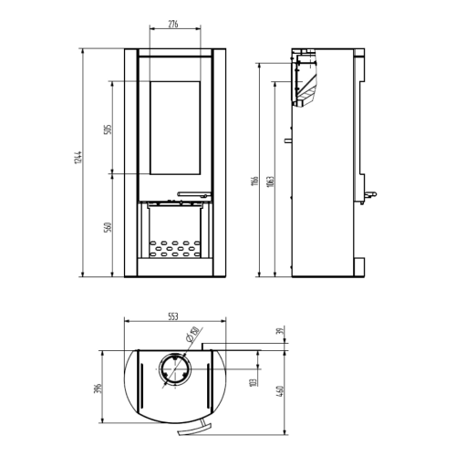 Kaminofen Wamsler Myra-H 8 kW