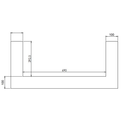 Gaskaminzubehör DRU - Einbaublende für Lugo 70/3 RCH (8-seitig, B = 100 mm)