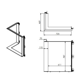 Gaskaminzubehör DRU - Einbaurahmen für Maestro 60/2 Tall RCH