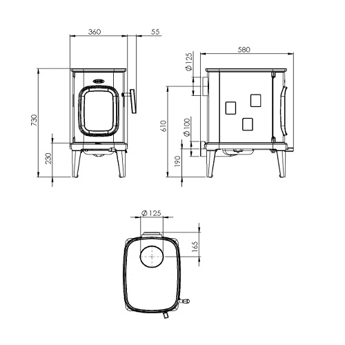 Kaminofen Dovre SAGA 107 | 7 kW