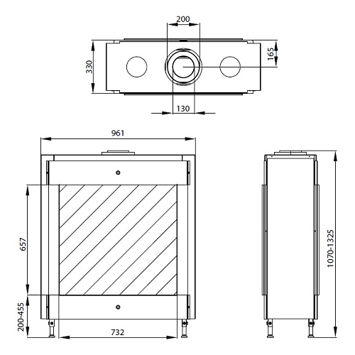 Gaskamin Leda CARISMO 73H DS