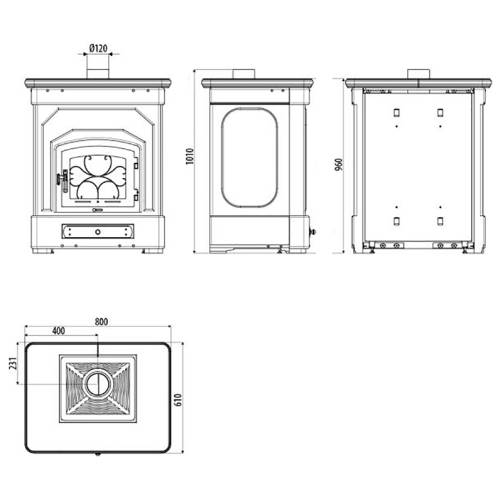 Kaminofen Sergio Leoni Liberty E 9,9 kW