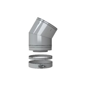 LAS-Schornstein - Bogen 30° segmentiert Ø200/130 mm - DRU LAS ES-I 200/130