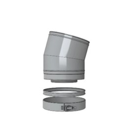 LAS-Schornstein - Bogen 15° segmentiert Ø200/130 mm - DRU LAS ES-I 200/130