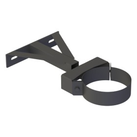 Edelstahlschornstein - Wandabstandshalter verstellbar (Kopf- / Wandteil) ab 250 mm - doppelwandig - Jeremias DW-BLACK 50