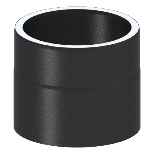 Ofenrohr - Längenelement 150 mm mit Kondensatring (mit Einzug) - schwarz - doppelwandig - Jeremias Iso-Line