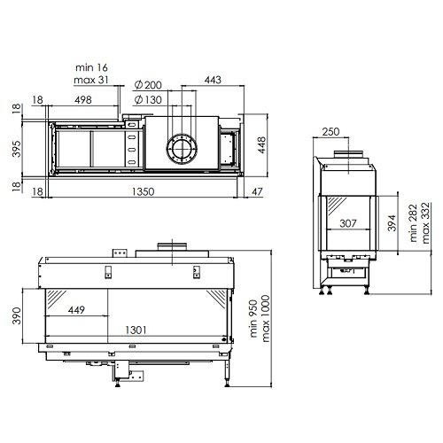 Gaskamin DRU Metro 130XTL RCH