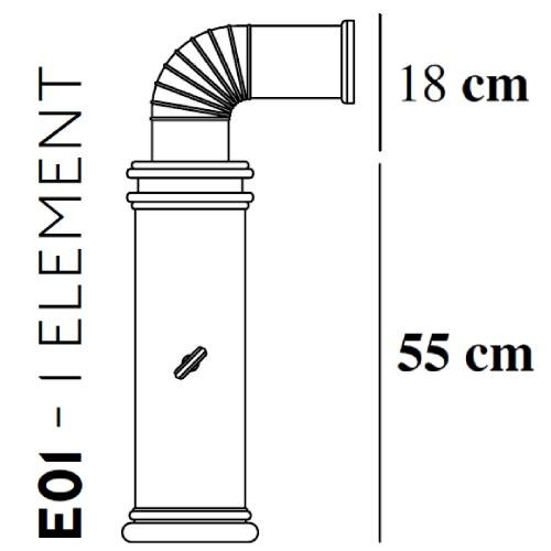 Kaminzubehör Sergio Leoni - Keramiksäule für Marlene Mini E Kaminzubehör Sergio Leoni - Keramiksäule für Marlene Mini E