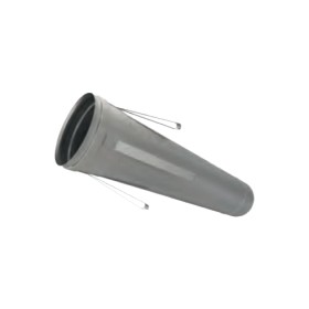 Edelstahlschornstein - Längenelement 1080 mm mit Abstandshaltern - einwandig - eka complex E