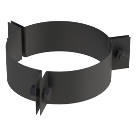 Edelstahlschornstein - 3-Punkt-Abspannschelle - doppelwandig - Jeremias DW-BLACK 50