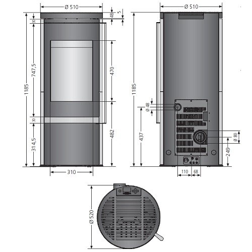 Pelletofen Oranier Carus 2.0 | 6 kW
