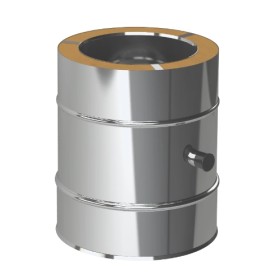 Edelstahlschornstein - Längenelement 250 mm mit Meßstutzen 1/2'' - doppelwandig - Reuter DW-BLUE