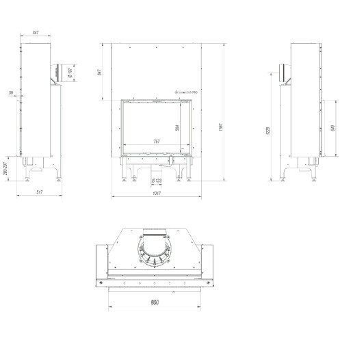 Kamineinsatz Kratki Nadia 13 | 13 kW Schiebetür