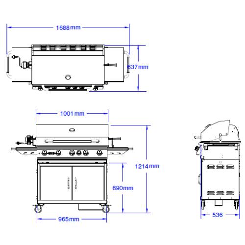 Gasgrill Bull BBQ Brahma Cart