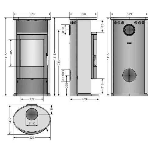 Kaminofen Justus Island 5 | 5 kW